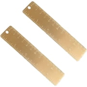 SagaSave Mini Copper Rule Pocket Rule for Measuring 1mm Thickness Gold 15cm