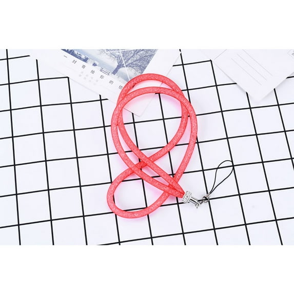 SagaSave Nylon Rhinestone Neck Lanyard for ID Badge Phone Keys Camera Anti-Lost Colorful