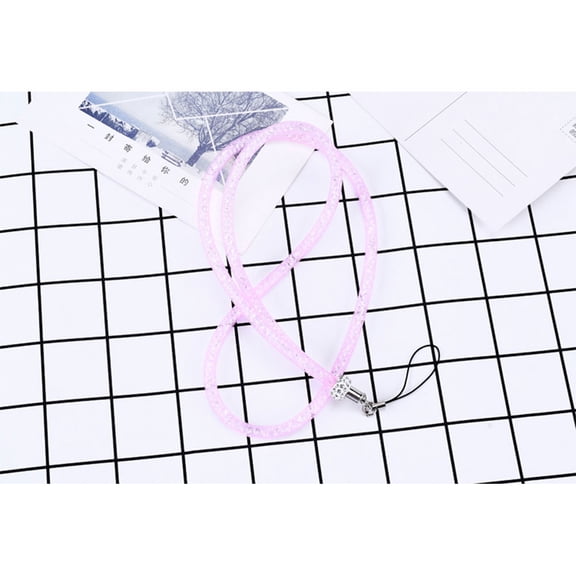 SagaSave Nylon Rhinestone Neck Lanyard for ID Badge Phone Keys Camera Anti-Lost Colorful