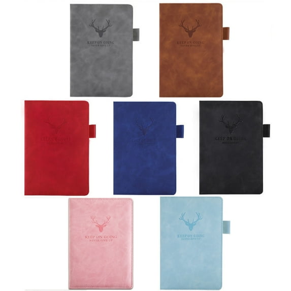 SagaSave PU Leather Notebook Lined Business Notebook with Deer Printing Thick Dawling Paper for Writing A5/B5