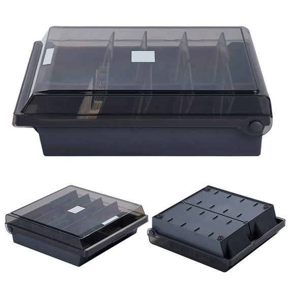 SagaSave Plastic Index Record Box Business Card Case with 20 Alphabet Classification 500-1000 Cards Capacity