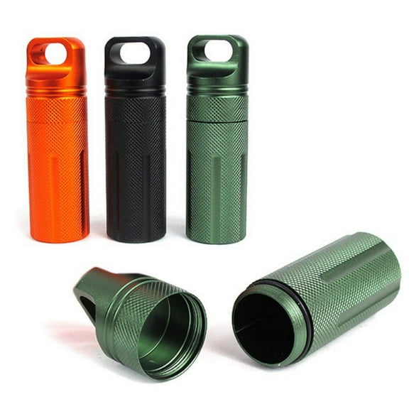 SagaSave Portable Survival Bottle EDC Survival Pill Case Box Container Waterproof Emergency Storage Bottle 5 Choice