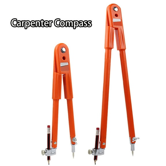 SagaSave Precision Pencil Compasses Carpenter Woodworking Drafting Drawing Tool Orange 25cm