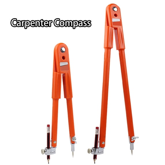 SagaSave Precision Pencil Compasses Carpenter Woodworking Drafting Drawing Tool Orange 40cm