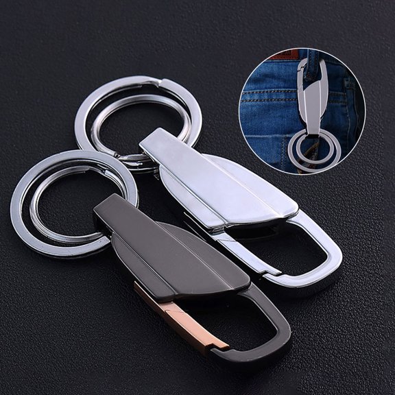 SagaSave Premium Keychain Ring for for Key Jewelry DIY Crafts Zine Alloy Silver/Black Fashion