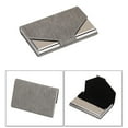 thumbnail image 1 of SagaSave Premium Stainless Steel Leather Business Card Holder Store 20-25 Business Cards 7 Color, 1 of 4