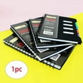 thumbnail image 1 of SagaSave Spiral Note Book Writing Paper Eye Protection 4-Color Classification Black 21 x 6 cm, 1 of 7