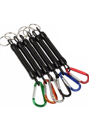 Spring Coil Key Chain Keychain Stainless Steel Wire Rope Key Holder 7 Colors