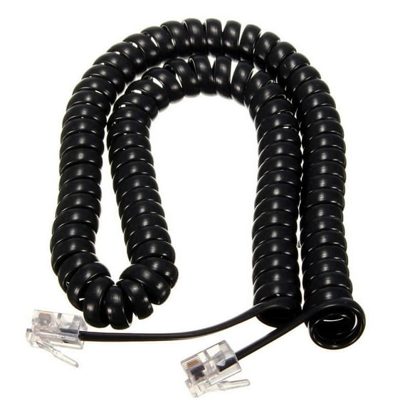 SagaSave Telephone Handset Cord Extension Cord Cable Line Cable Wire Black Size 2m/3m/5m