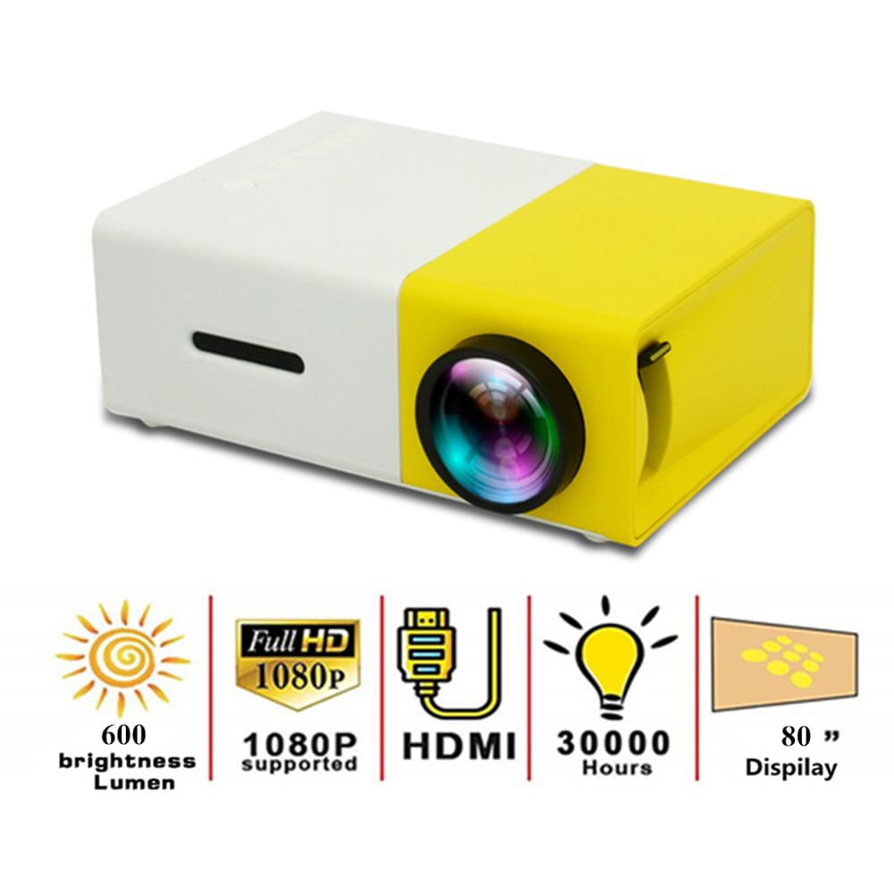 YOTON Mini Movie Projector WiFi Bluetooth 1080P Supported, LCD3.0  Compatible with PC/Phone Projector 