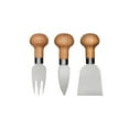 thumbnail image 1 of Sagaform Cheese Knife Set Stainless Steel, Oak Handle 3-Piece, 1 of 3