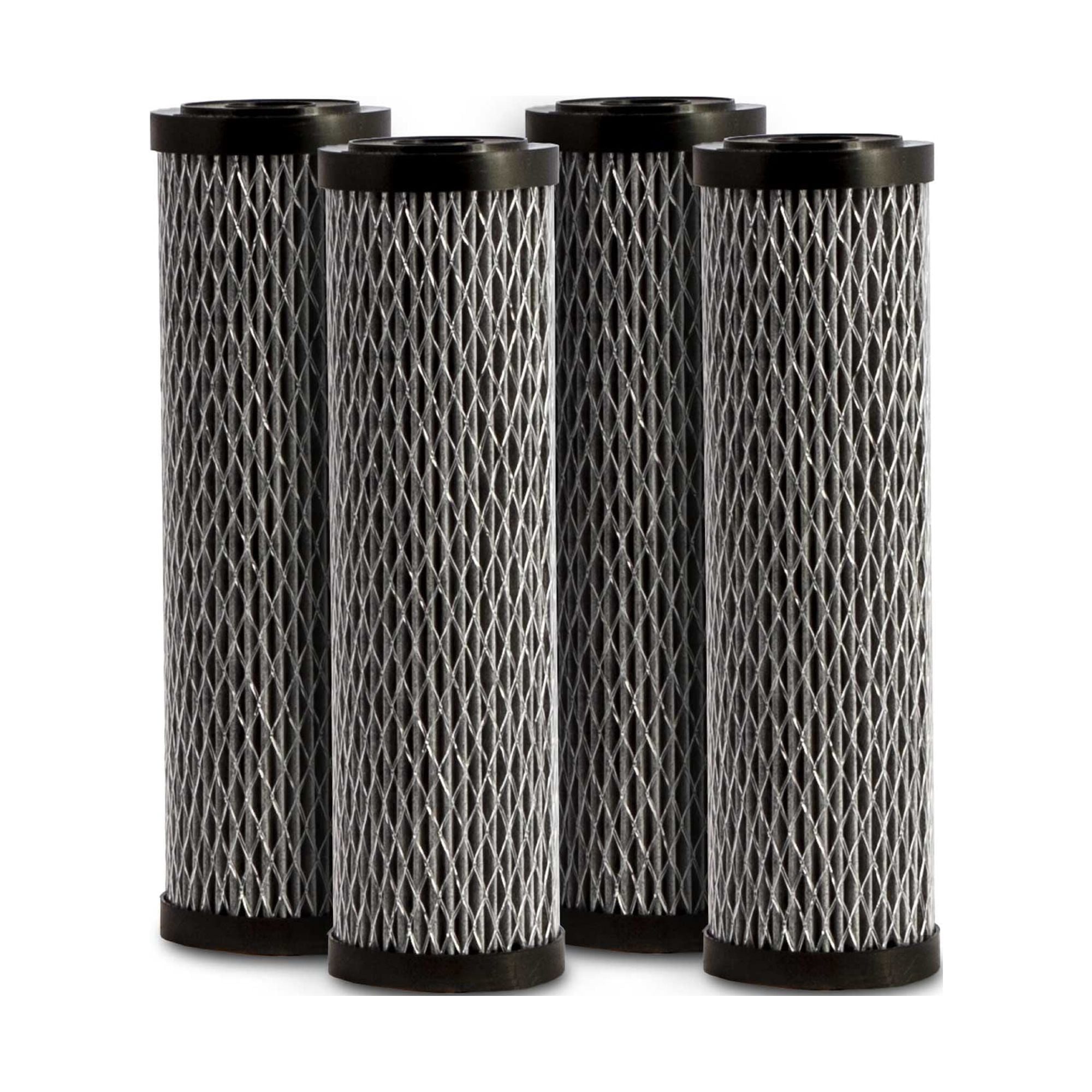 Sagan Life UltraFlo 10 Filter, Universal 10" Filter Replacement, Removes Bacteria, Virus, Parasites, Lead; Purifies up to 2000 gallons, Under-sink filtration for homes, motor homes, RVs,Survival- 4PK