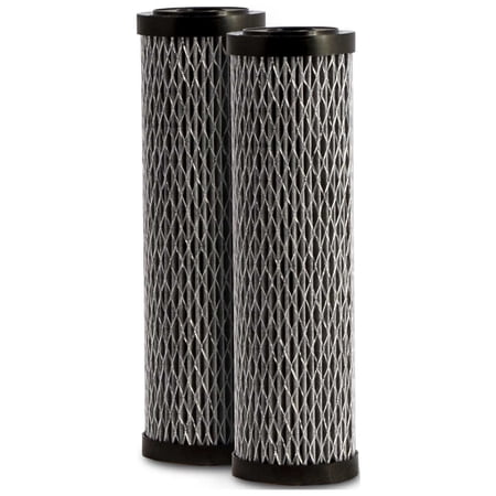 Sagan Life UltraFlo 10 Filter, Universal 10" Filter Replacement, Removes Bacteria, Virus, Parasites, Lead; Purifies up to 2000 gallons, Under-sink filtration for homes, motor homes, RVs,Survival- 2PK