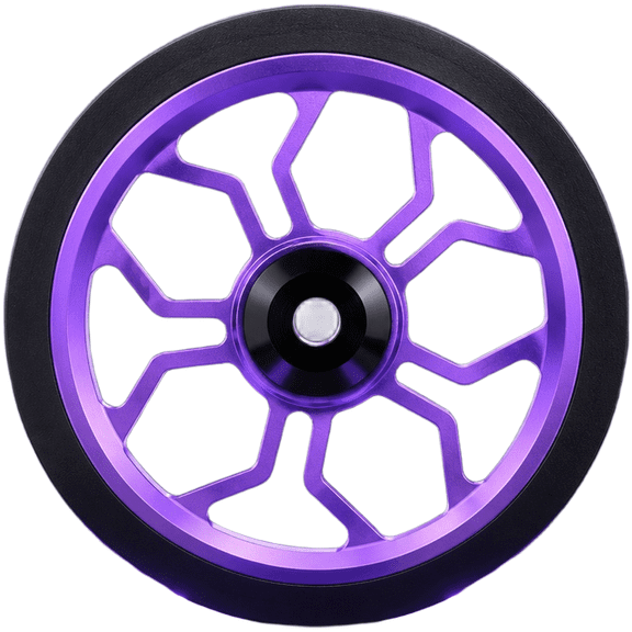 Sagargo 80mm Aluminum Alloy Folding Bike for Easy Wheels with Bearings for Brompton Purple