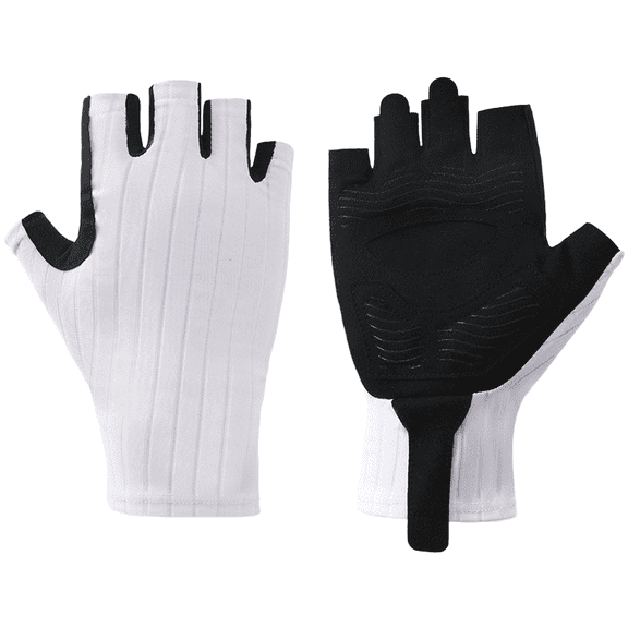 Sagargo Breathable Half Finger Cycling Gloves for Men Women Summer Outdoor Sports Anti White&Black M