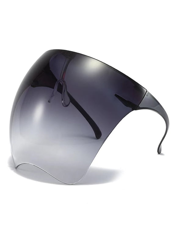 Full Face Sunglasses Mask Women Men Protective Faceshield Glasses Sunglass Covered Spherical Lens Anti-Spray Cycling Sunglasses Grey