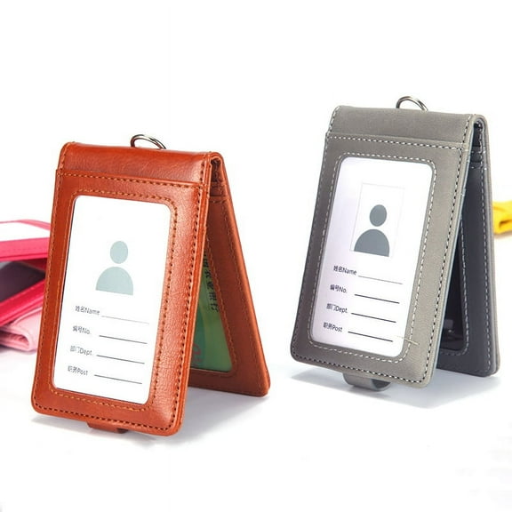 Sagasave Lightweight Badge & ID Holders, Leather Black