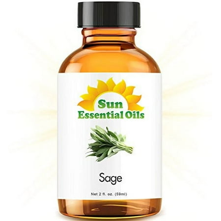 Sun Essential Oils Sage Essential Oil - Sage Aromatherapy Oil (2 Fluid Ounces)