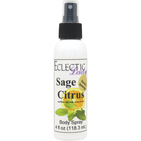 Sage And Citrus Body Spray, Eclectic Lady, Hydrating Mist, Unisex (Double Strength), 4 oz