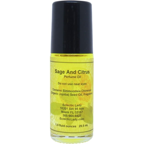 Sage And Citrus Perfume Oil, 1.0 Oz Portable Roll-On Fragrance