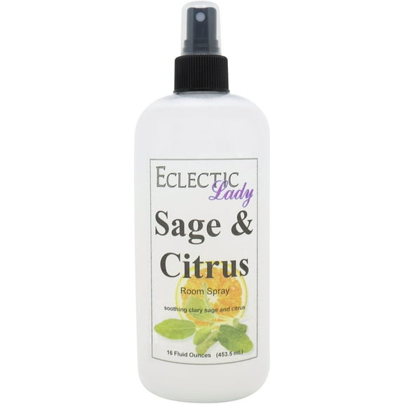 Sage And Citrus Room Spray by Eclectic Lady, 16 Ounces, Fragrant Aromatic Room Mist For Home, Room, Office