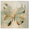 thumbnail image 1 of Sage Butterfly Colorful Canvas Wall Art by Art Remedy, Gallery Wrapped, 30"x30", 1 of 7