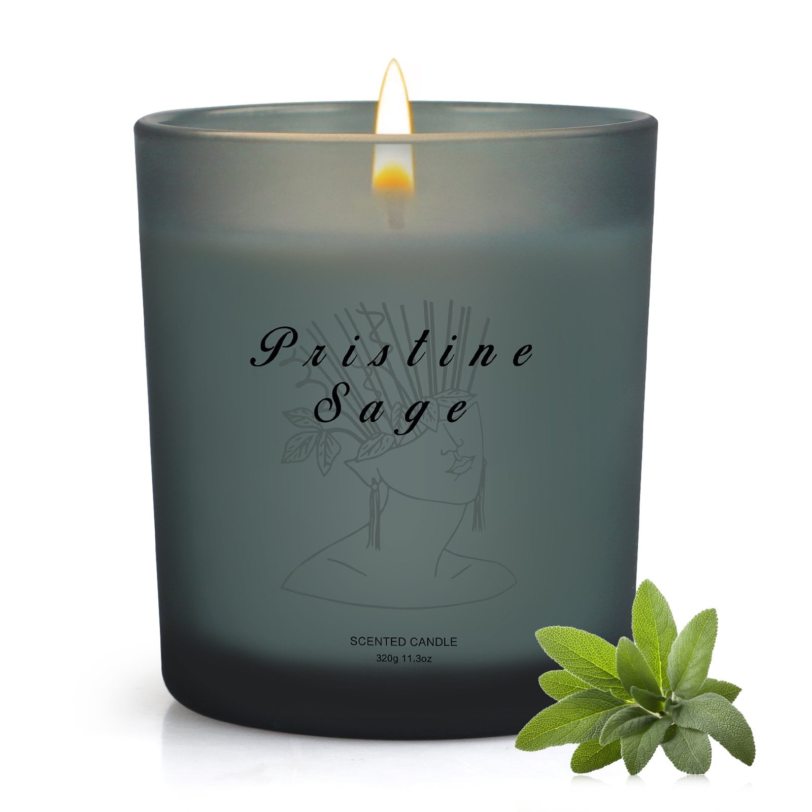Sage Candle for Home Scented, Soy Wax Sage Candles Ideal Gifts for Women Birthday, Valentines