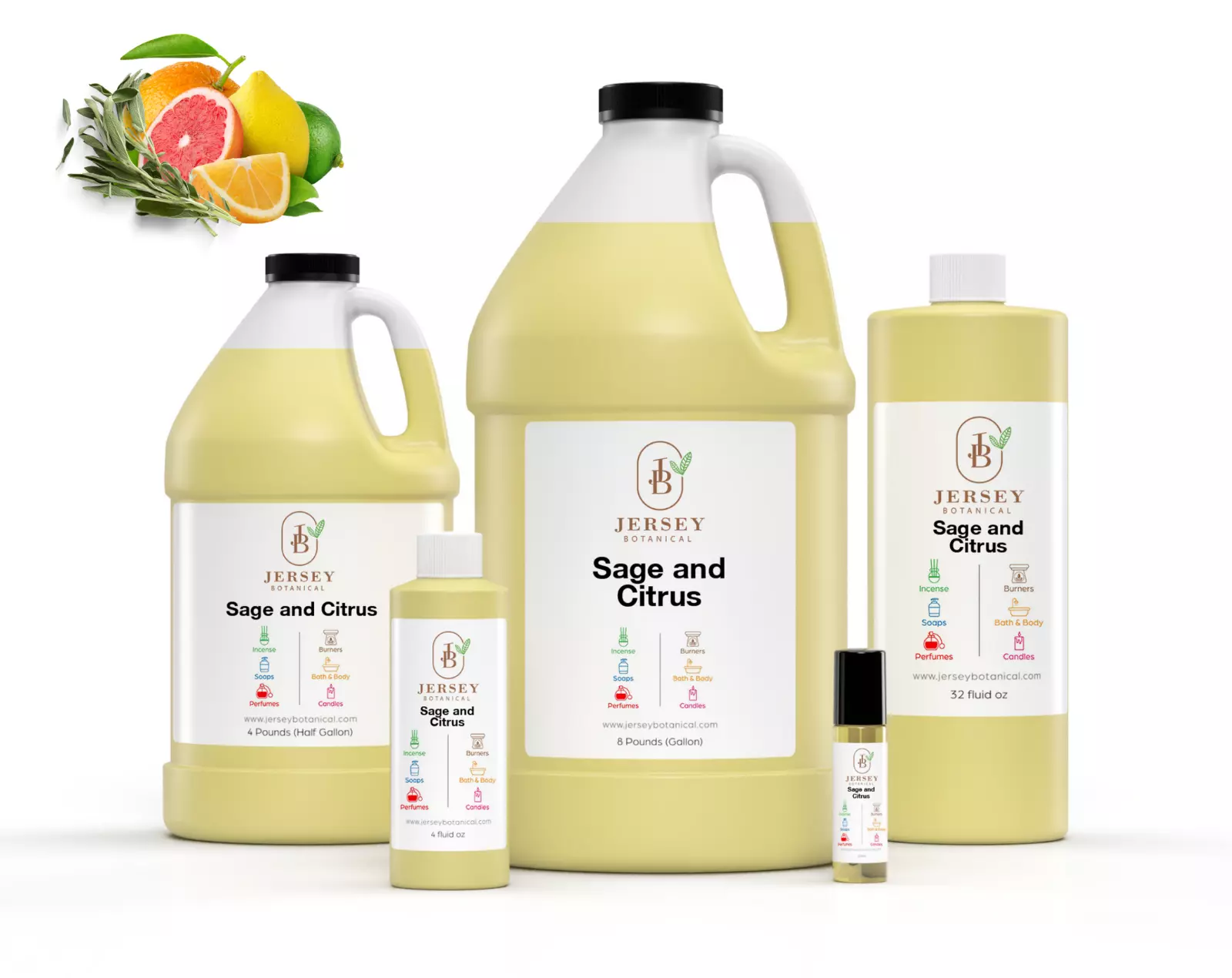 Sage & Citrus Fragrance Oil For Candle, Soap Making Incense Pure 100