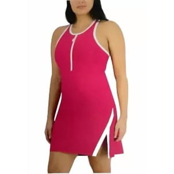 Sage Collective Ladies Active Tennis Dress with Shorts Athletic, Pink XXL