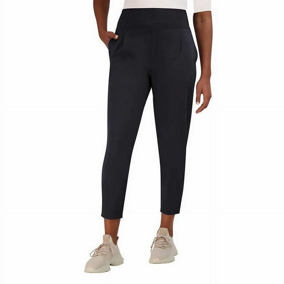 Sage Collective Ladies Woman's High-Rise Luxe Harem Active Pants | Black, Small