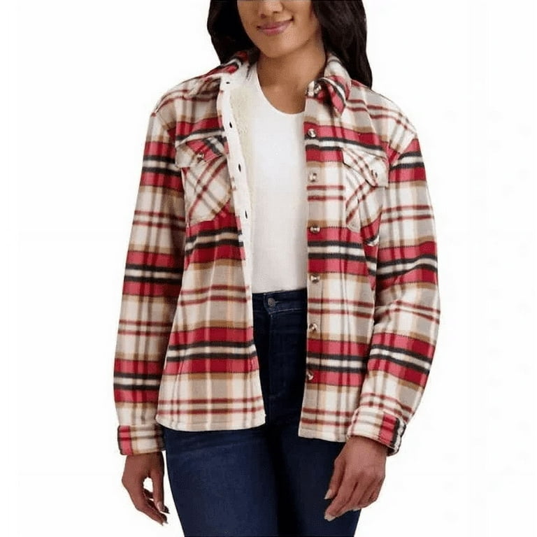 Sherpa Jacket Outfit Red Buffalo Plaid Jacket Womens Red Buffalo