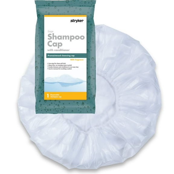 Sage Comfort Bath Shampoo Cap, Clean Scent, 10 Pack