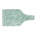 thumbnail image 1 of Sage Cutting Board, Pattern with Leaves Environment Nature Simplicity Summer Spring Plants Garden, Tempered Glass Cutting and Serving Board, Wine Bottle Shape, Reseda Green White, by Ambesonne, 1 of 1
