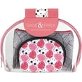 thumbnail image 1 of Sage & Emily 3 Piece Vinyl Travel Cosmetic Bag Set, Clear/Pink/White/Black, 1 of 2