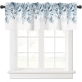 thumbnail image 1 of Sage Floral Kitchen Valance | Blue Eucalyptus Leaves Retro Window Treatment | 54" x 18" | Stylish for Living Room, Bedroom, Farmhouse, 1 of 1