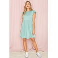 thumbnail image 1 of Sage Flutter Sleeve Midi Dress_Plus, 1 of 6