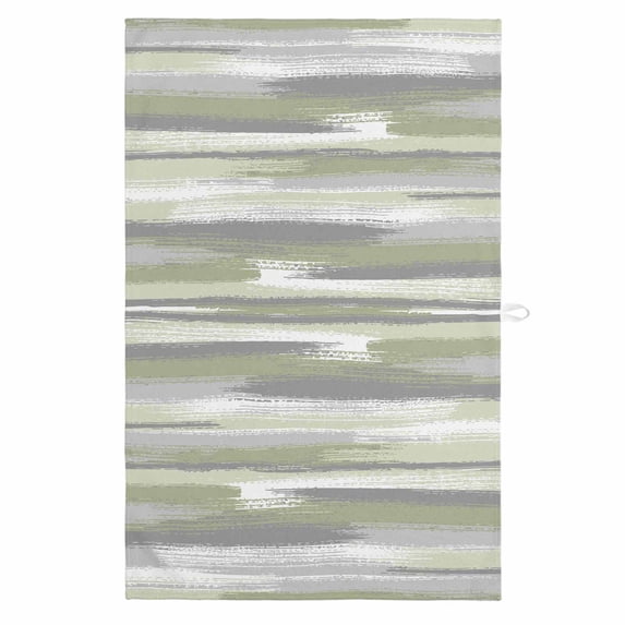 Sage Green 1 Pack Kitchen Towel, Water Absorbent Dish Towel, Modern Abstract Grey Striped Art Decorative Hand Towels - Quick Drying Cloth for Cooking Baking, 18x28 Inch