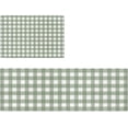 thumbnail image 1 of Sage Green 2 Pieces Kitchen Rug Set Non-Slip Backing Mat Throw for Kitchen Doormat Runner, Anti Fatigue Mats for Kitchen Floor Home Office, Green and White Buffalo Plaid Design, 1 of 5