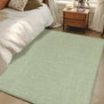 thumbnail image 1 of Sage Green 3x5 Area Rugs, Farmhouse Burlap Solid Green Color Modern Linen Texture Non-Skid Rubber Backing Large Rectangle Rugs - Living Room Bedroom Home Office, Indoor Floor Mat Carpets Washable Rug, 1 of 9