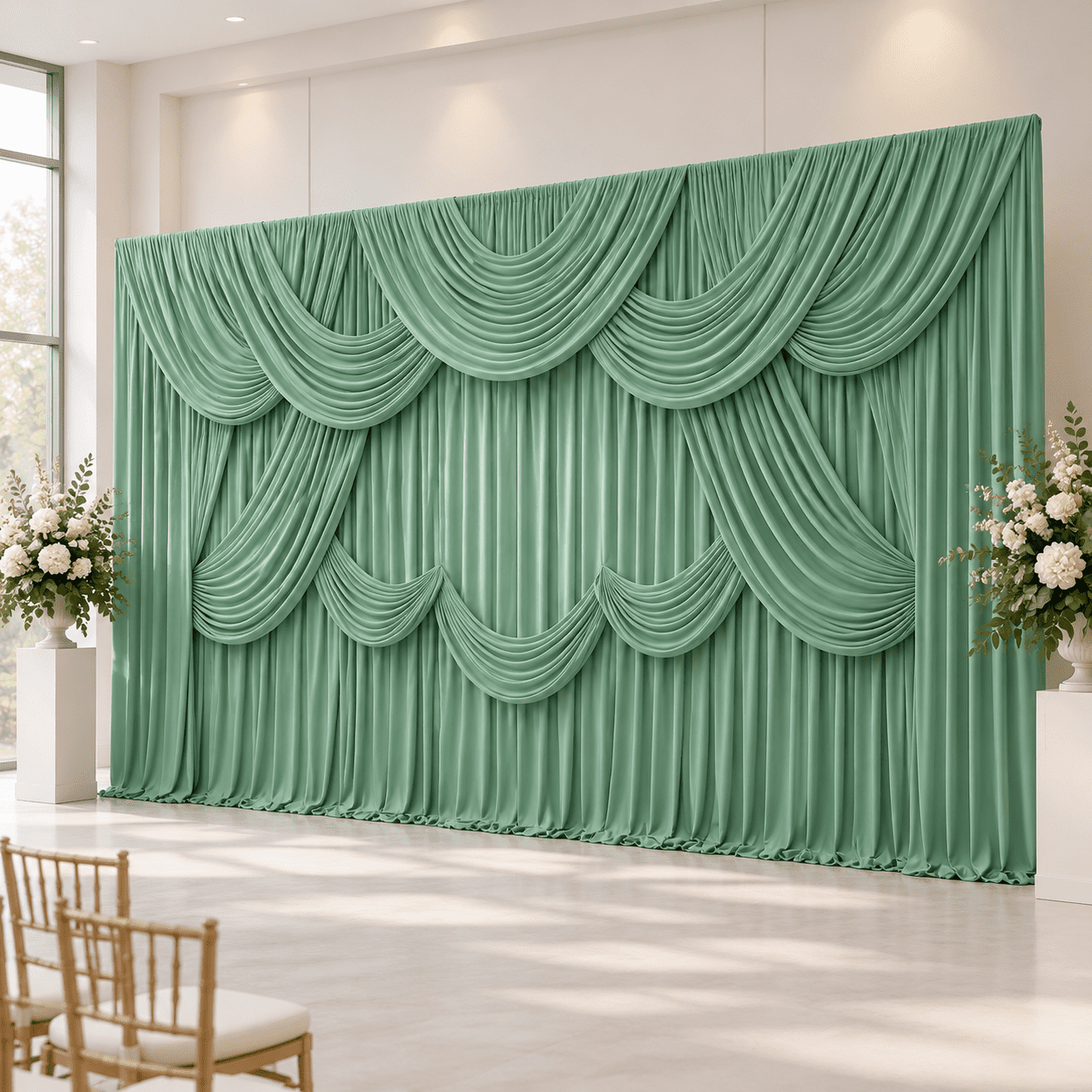 Sage Green 40ftx10ft Wrinkle-Free Photo Studio Backdrop Panels for ...