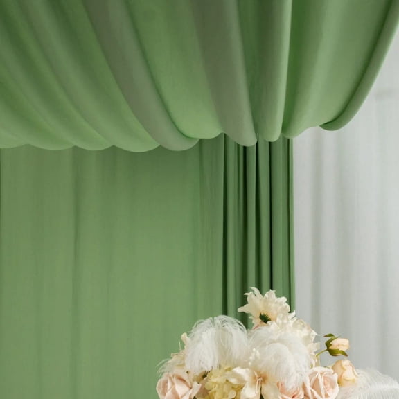 Sage Green 5x20 feet 4-Way Stretch Spandex Ceiling Drape Panel Backdrop Curtain
