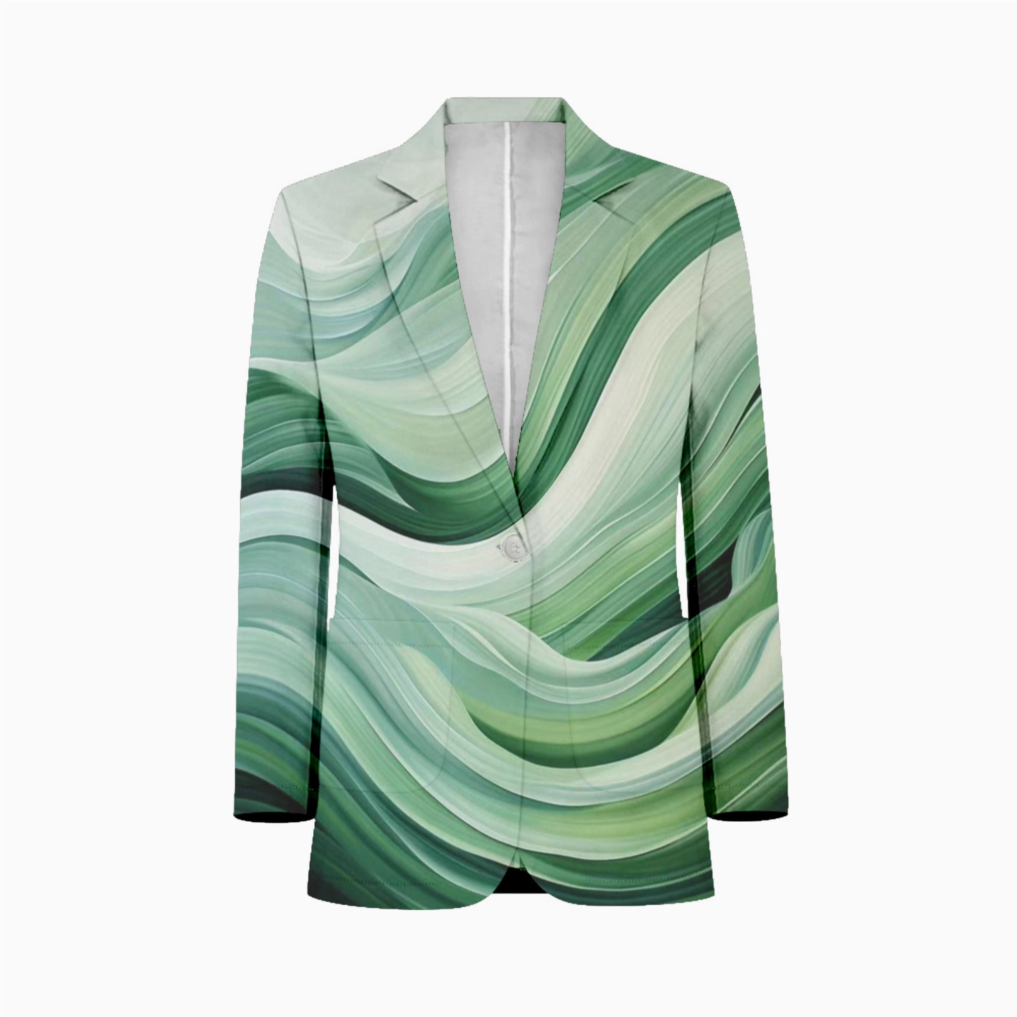 Sage Green Abstract Art Men's Suit Blazer Casual Party Wear Slim Fit ...