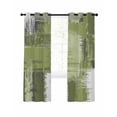 thumbnail image 1 of Sage Green Abstract Blackout Curtains 54 Inches Long for Bedroom, Modern Mottled Art Oil Painting Thermal Insulated Room Darkening Black Out Window Curtain Panels Grommet Drapes for Living Room, 1 of 8