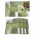thumbnail image 1 of Sage Green Abstract Placemats Set of 8, Modern Mottled Art Oil Painting Placemats for Dining Table, Place Mats for Kitchen Tabletop, Waterproof Wipeable Dining Table Mats Set, 1 of 9