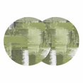 thumbnail image 1 of Sage Green Abstract Round 15 Inch Placemats Set of 2, Modern Mottled Art Oil Painting HeatResistant Non Slip Place Mats for Dining Table, Wipeable Braided Kitchen Table Mats for Housewarming, 1 of 9