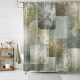 thumbnail image 1 of Sage Green Abstract Shower Curtains for Bathroom, Geometric Ombre Modern Retro Art Waterproof Fabric Shower Curtain, Decorative Bathroom Curtain for Bathtub, 36"x72", No Hooks Included, 1 of 9