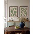 Sage Green Abstract Wavy Lines Neutral Boho Modern Minimalist Organic ...