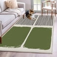 thumbnail image 1 of Sage Green Area Rugs 2.7'x5', Washable Small Throw Rugs for Kitchen Bedroom, Modern Painting Farmhouse Striped Abstract Art Indoor Outdoor Rug Non-Slip Low Pile Carpet Runner Reversible Floor Mats, 1 of 8