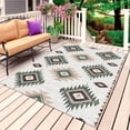 thumbnail image 1 of Sage Green Aztec Outdoor Rug for Patio/Deck/Porch, Non-Slip Large Area Rug 4 x 6 Ft, Southwest Boho Ethnic Chic Motifs Indoor Outdoor Rugs Washable Area Rugs, Reversible Camping Rug Carpet Runner, 1 of 8
