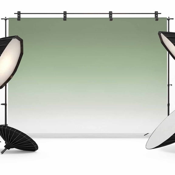 Sage Green Backdrop for Photoshoot, Photography Photo Studio Background Wall Backdrop, Farmhouse Sage Green Ombre Back Drop Banner Panel for Portraits Wedding Party Live Streaming Decor 8x6Ft